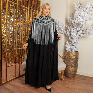 قفطان شيفون تطريز هاند ميد -Dscd339