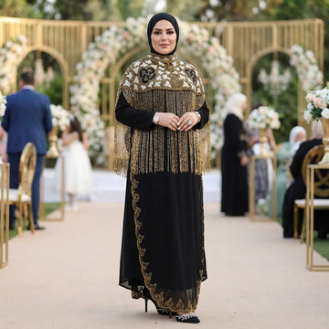 قفطان شيفون تطريز هاند ميد -Dscd405