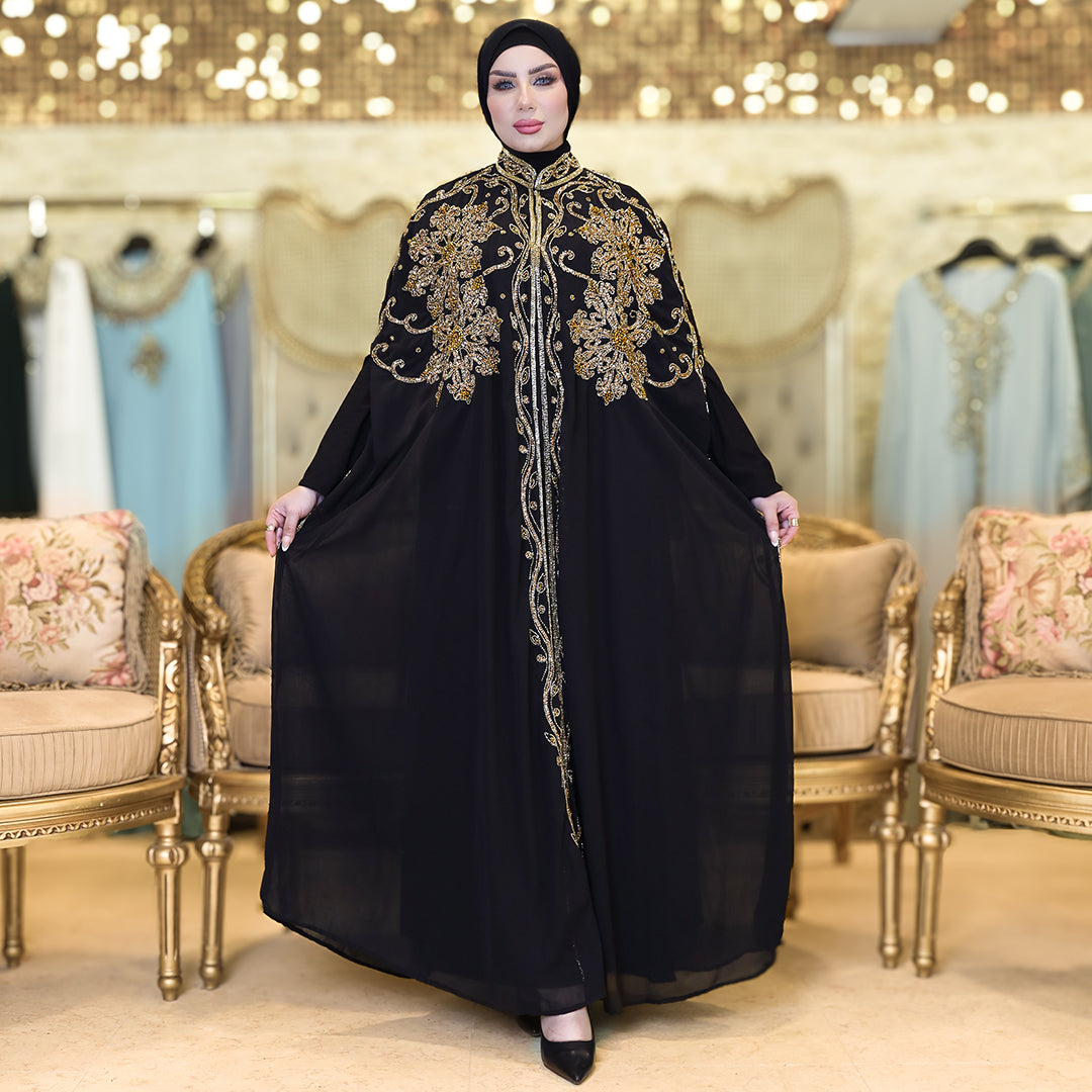 قفطان شيفون تطريز هاند ميد - dscd470