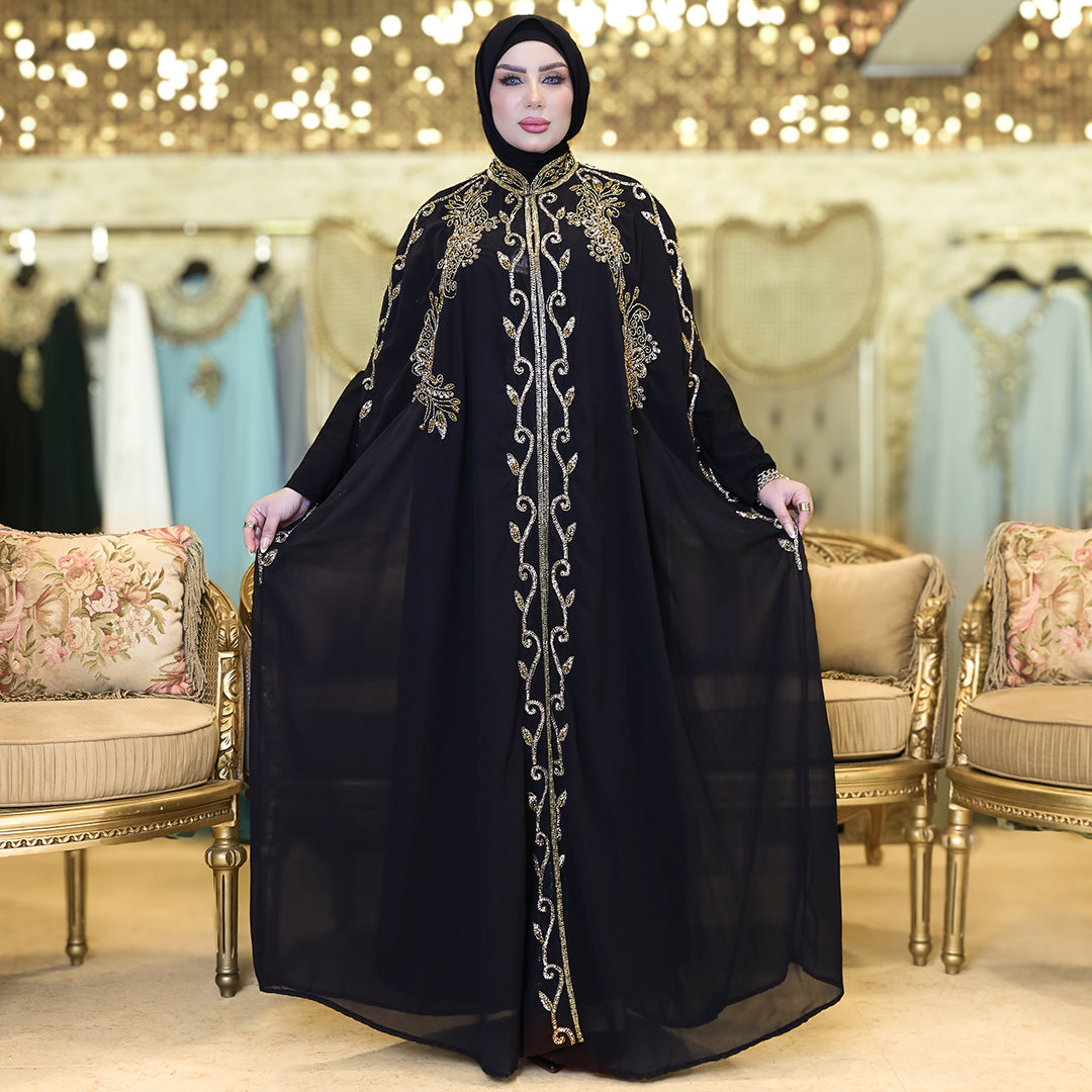 قفطان شيفون تطريز هاند ميد - dscd471