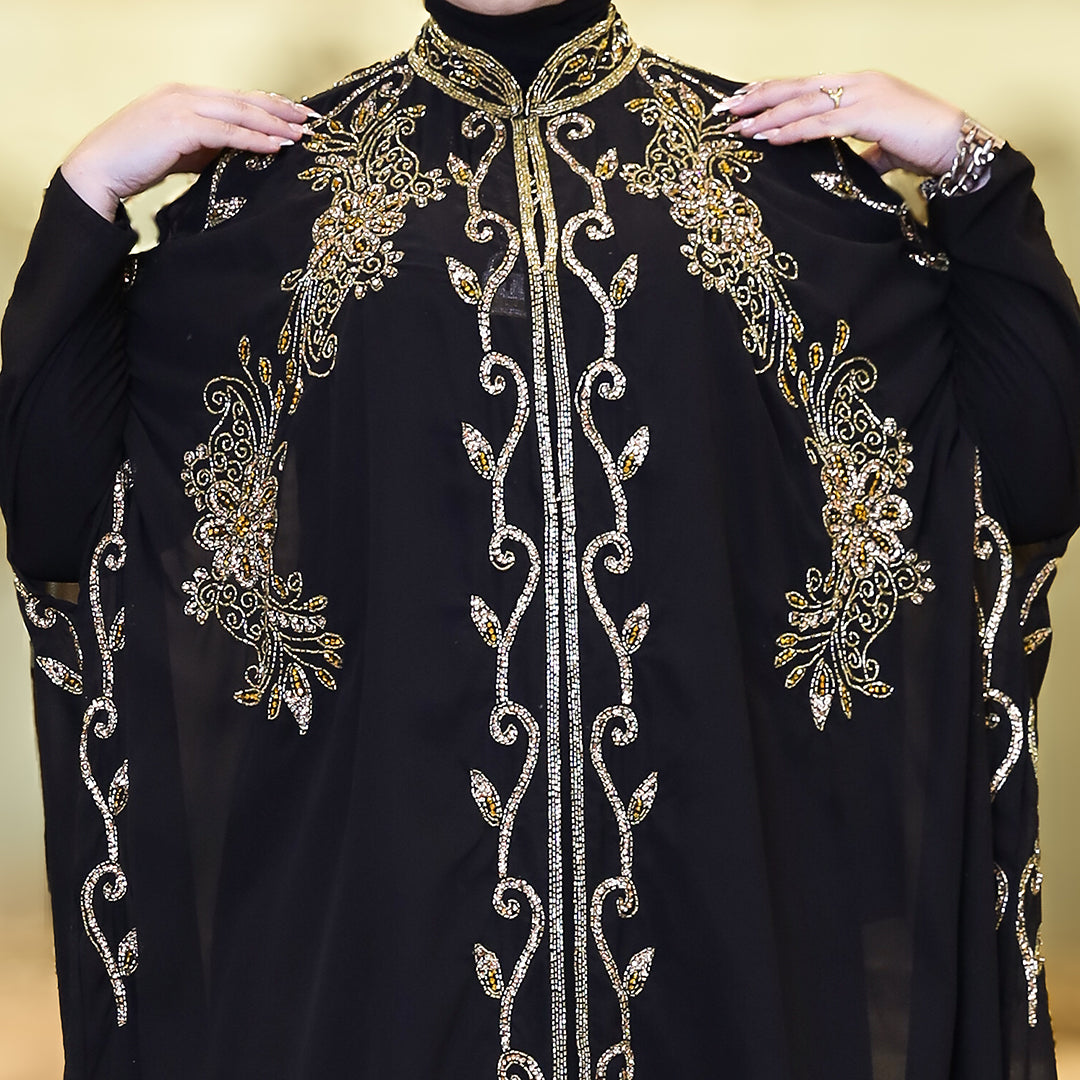 قفطان شيفون تطريز هاند ميد - dscd471