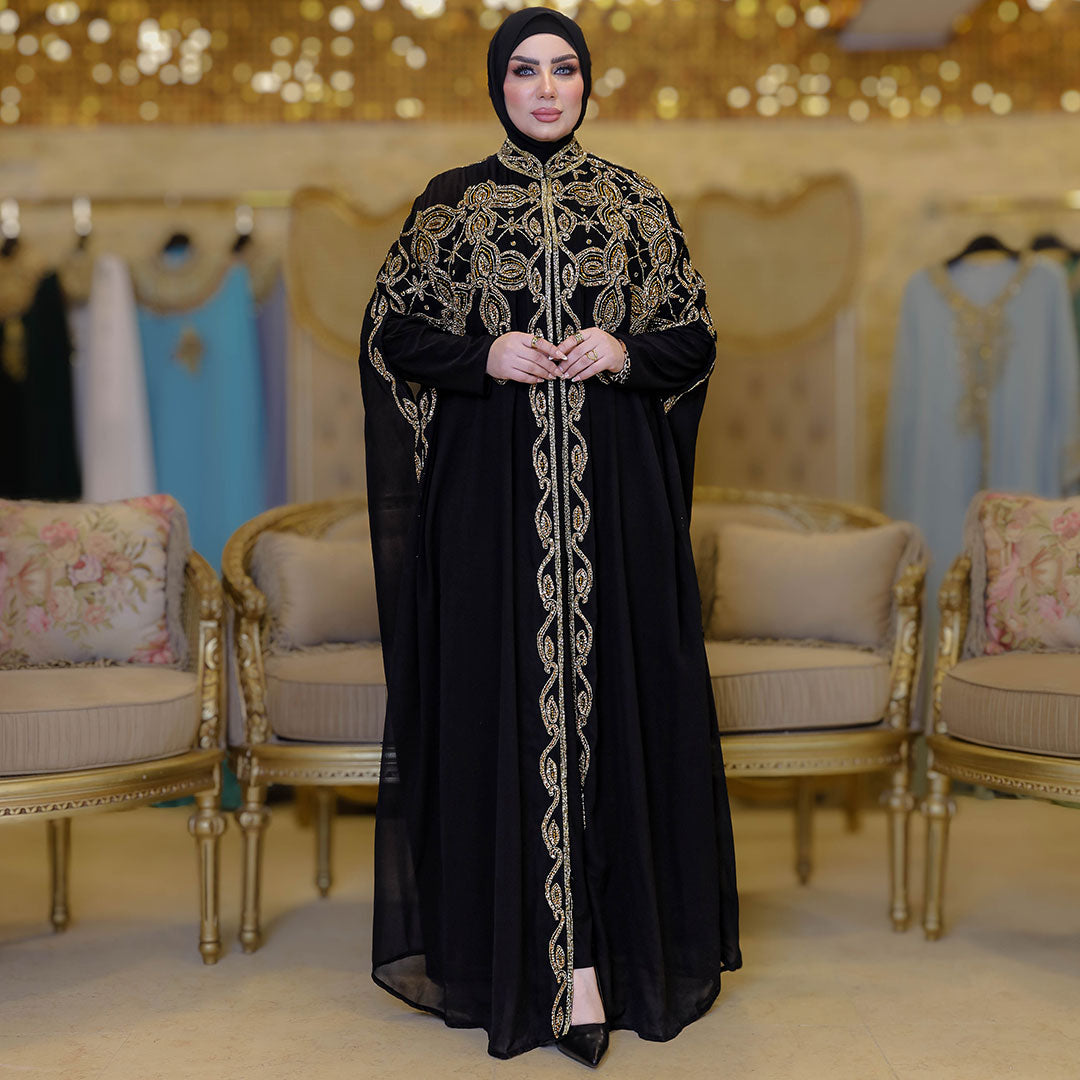قفطان شيفون تطريز هاند ميد - dscd472