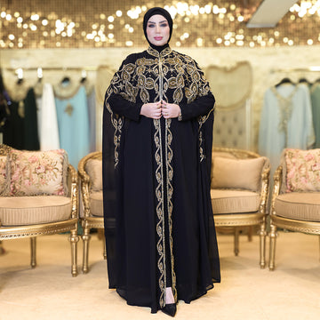 قفطان شيفون تطريز هاند ميد - dscd472