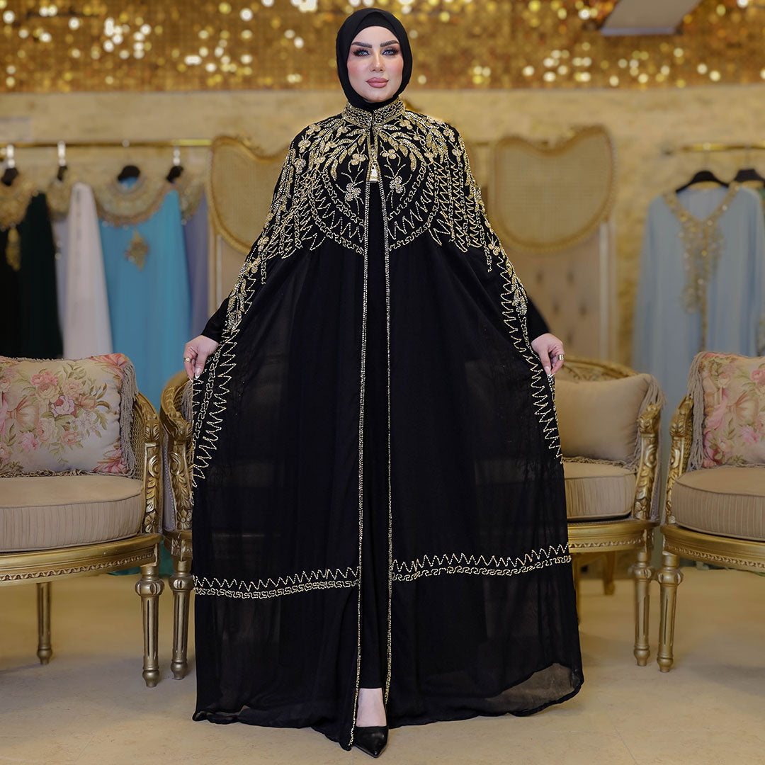 قفطان شيفون تطريز هاند ميد -DSCD580