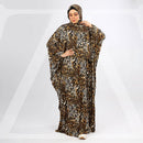 عباية جيرسيه زبدة ليكرا بطرحة-EZT103