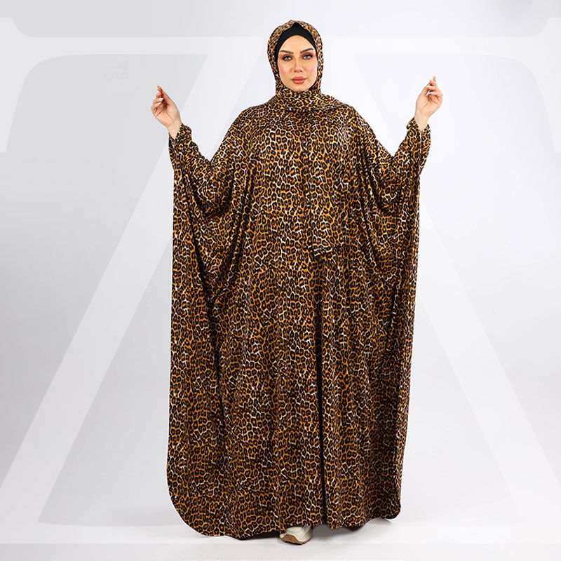 إسدال جيرسيه ليكرا بطرحة-EZT104