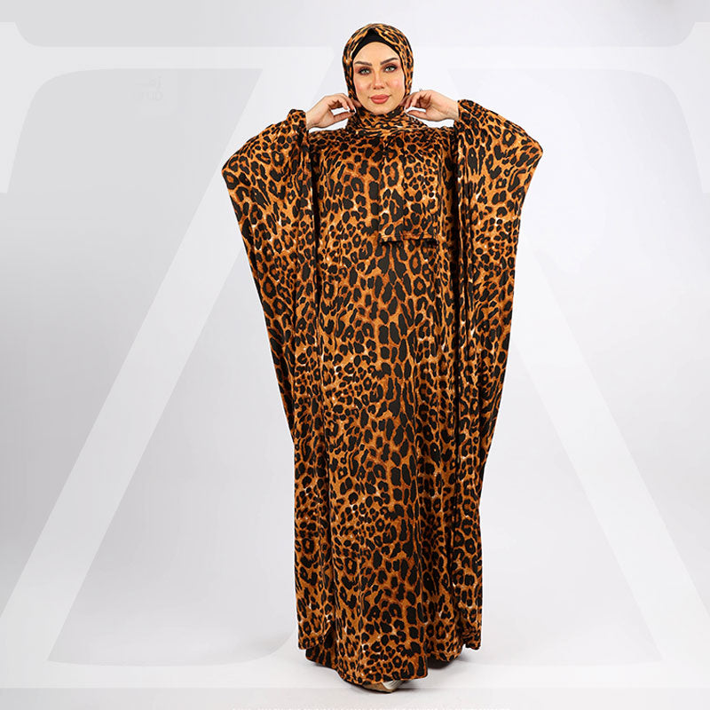 عباية جيرسيه زبدة ليكرا بطرحة-EZT105