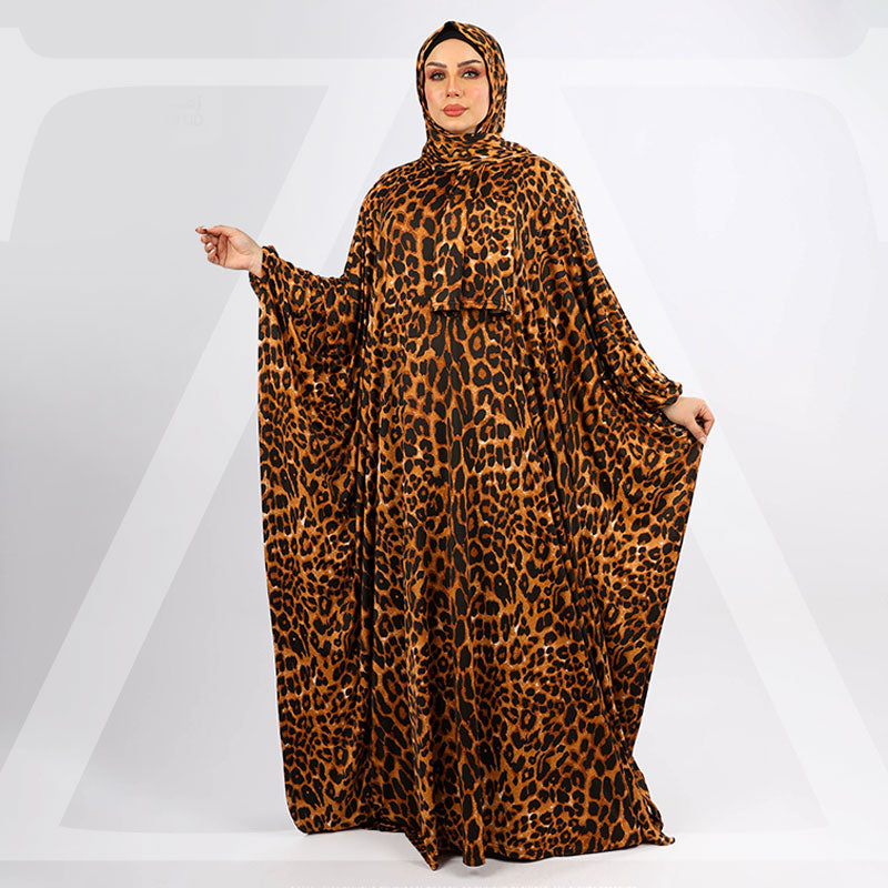 عباية جيرسيه زبدة ليكرا بطرحة-EZT105
