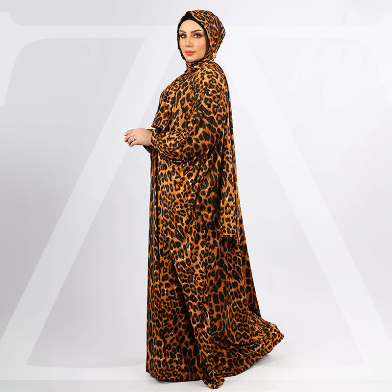 عباية جيرسيه زبدة ليكرا بطرحة-EZT105