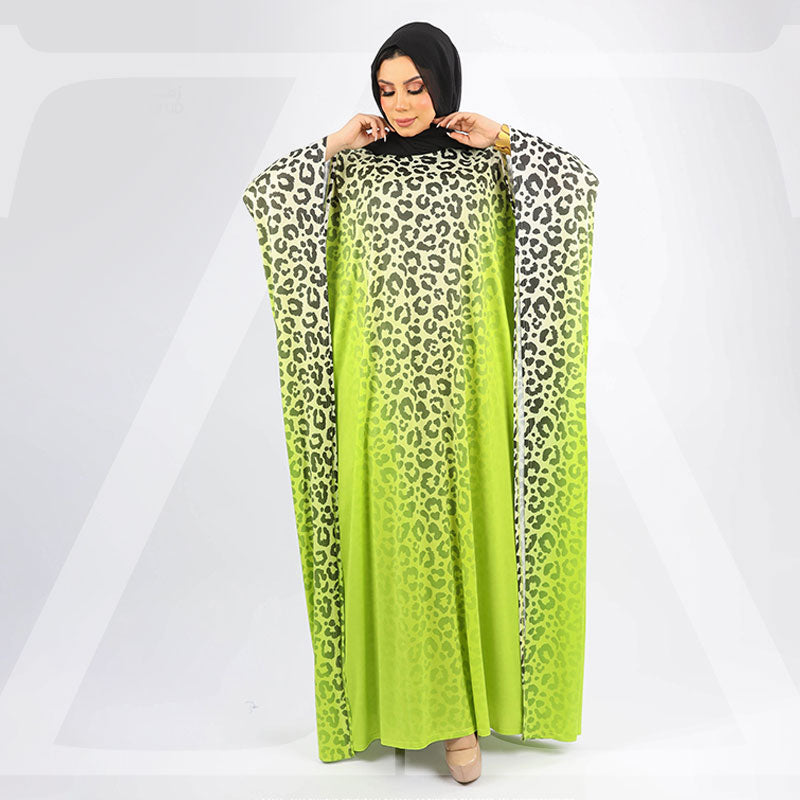 عباية دبي جيرسيه طباعة ديجيتال - EZ1049