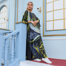 عباية جيرسيه زبدة طباعة ديجيتال - EZ1073