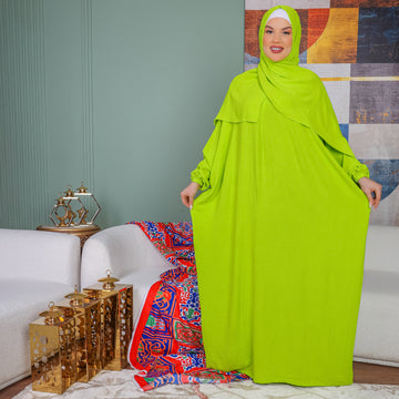 إسدال كريب فضفاض بطرحة - EZCYM302