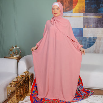 إسدال كريب فضفاض بطرحة - EZCYM304
