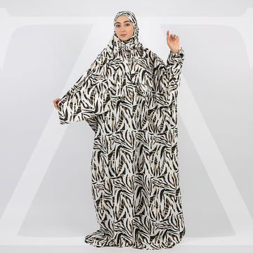 إسدال كريب رويال فضفاض بطرحة  -EZKRC503