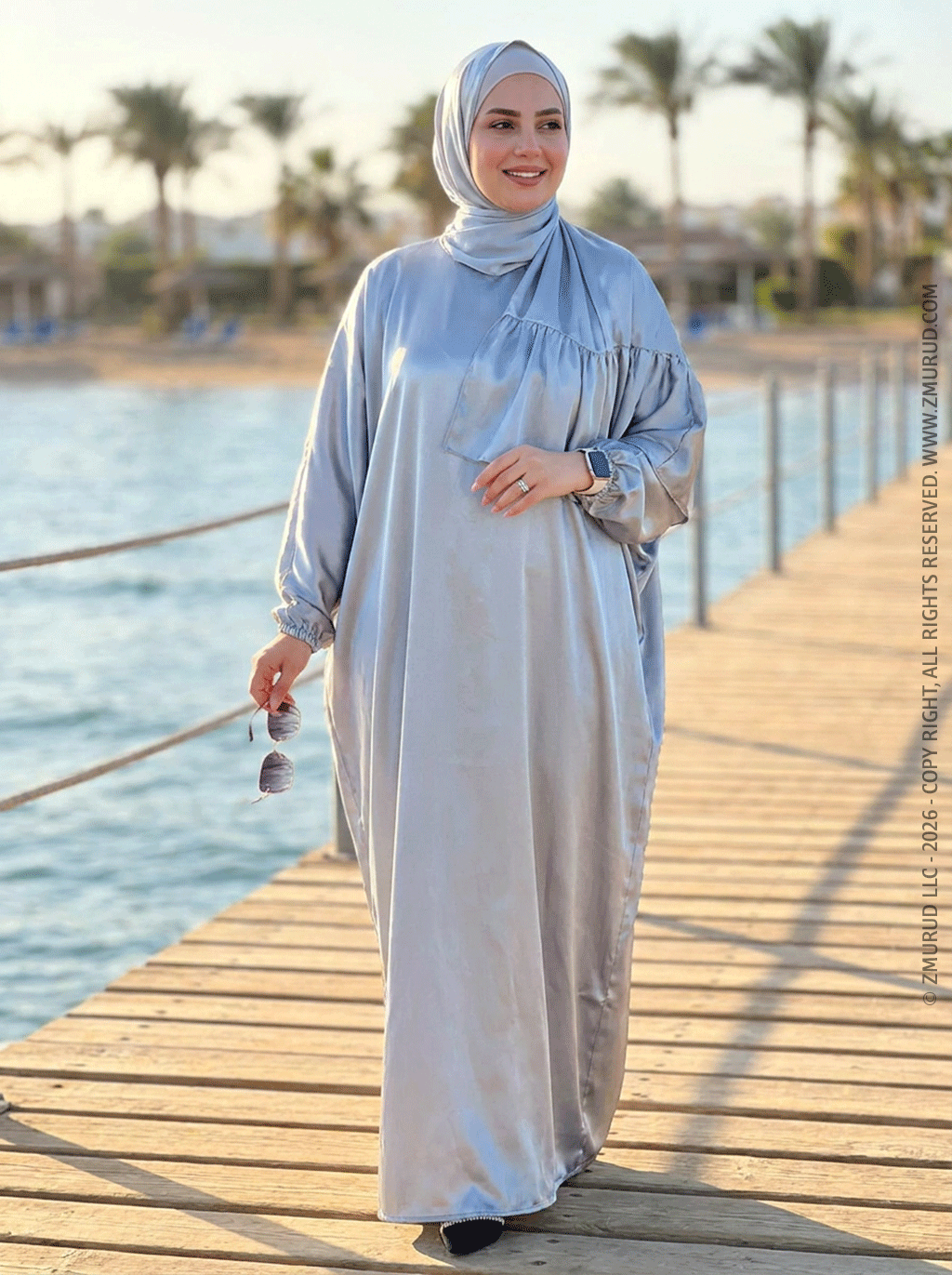 إسدال حرير ستان سادة-EZSTN203