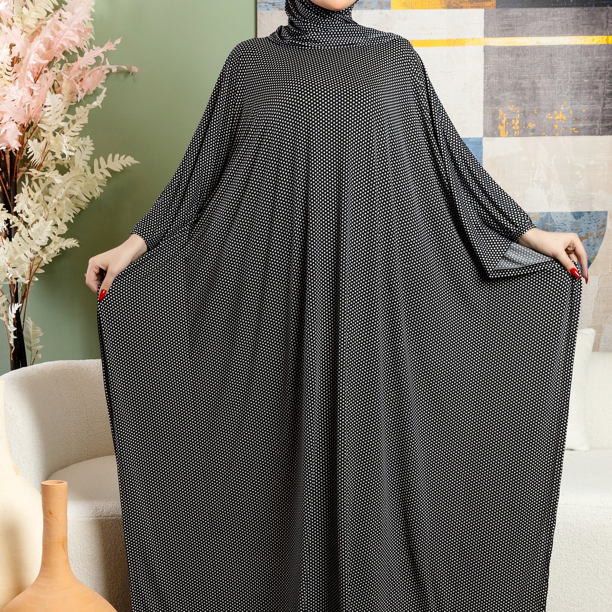 عباية سعودي بطرحة-EZT145