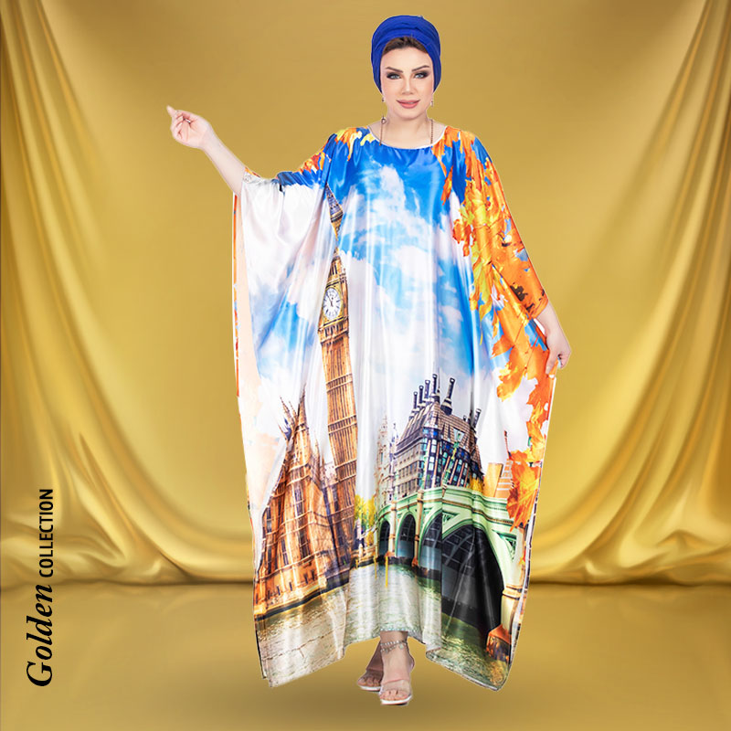 عباية حرير ستان دبي -DXB1004 (Golden Collection)