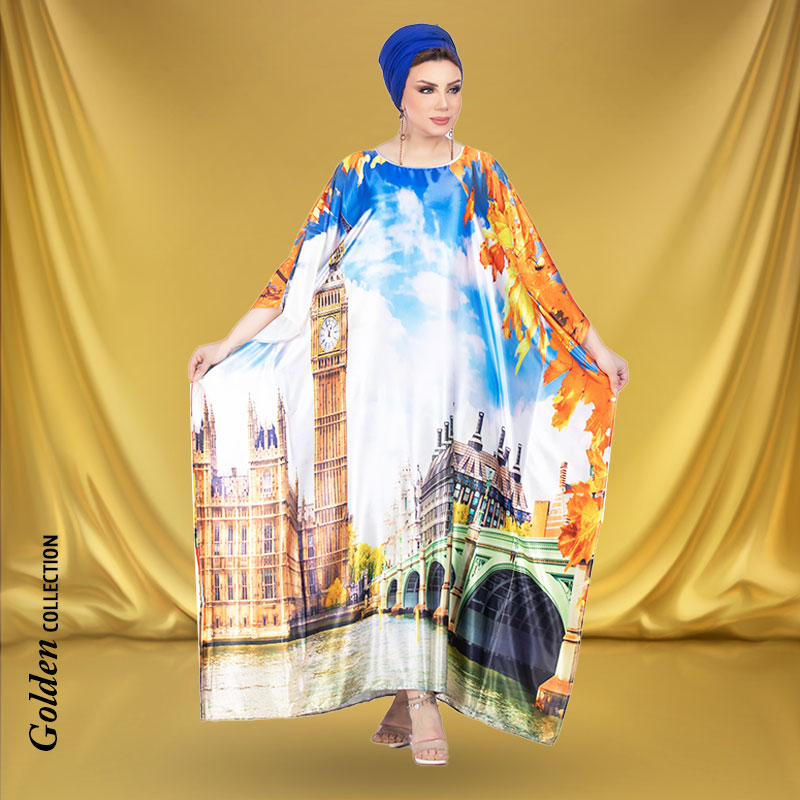 عباية حرير ستان دبي -DXB1004 (Golden Collection)