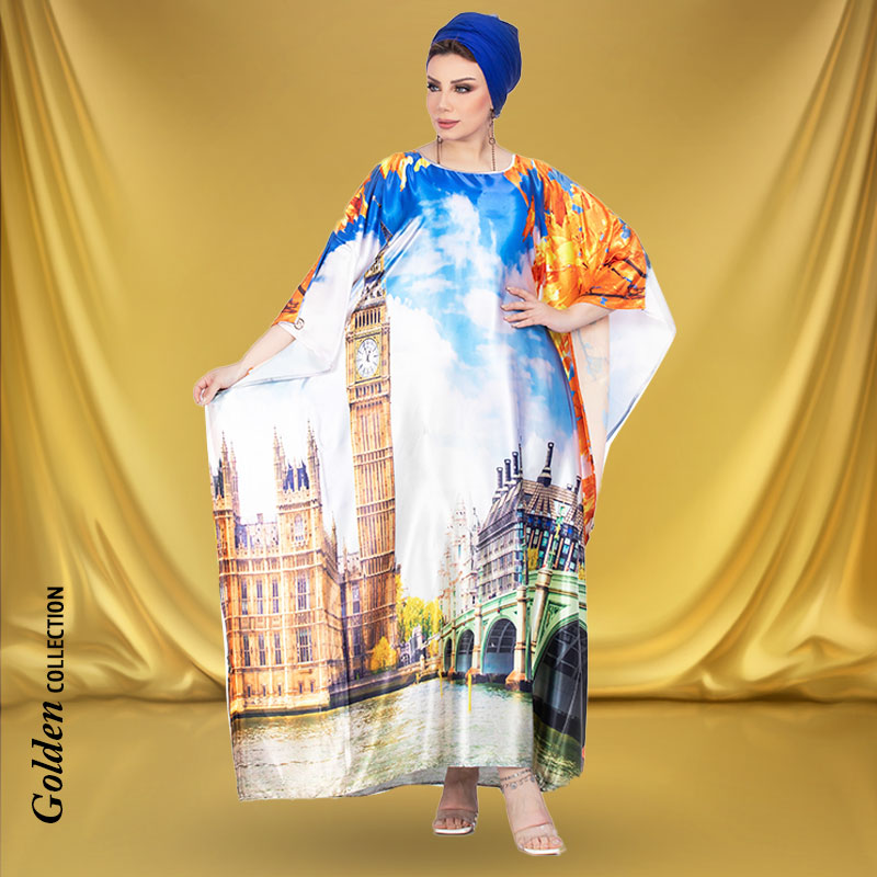 عباية حرير ستان دبي -DXB1004 (Golden Collection)