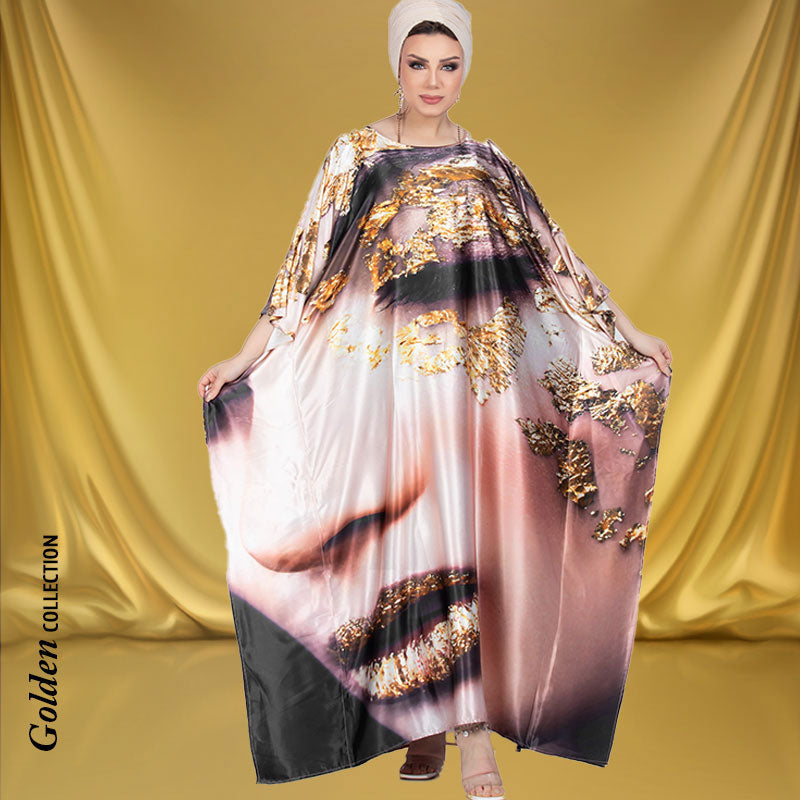 عباية حرير ستان دبي -DXB1007 (Golden Collection)