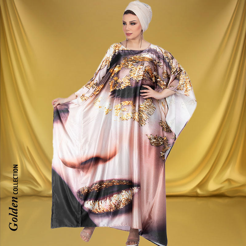 عباية حرير ستان دبي -DXB1007 (Golden Collection)