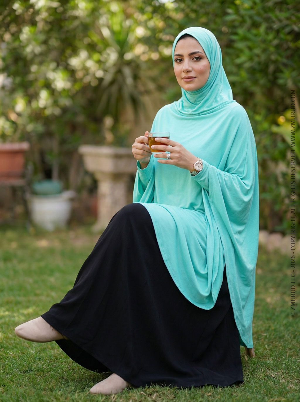 خمار سعودي سادة  - KHM1015