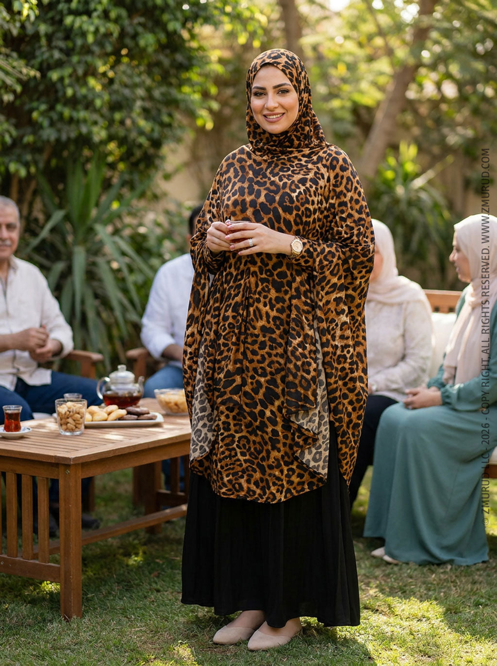 خمار سعودي مشجر  - KHM1508