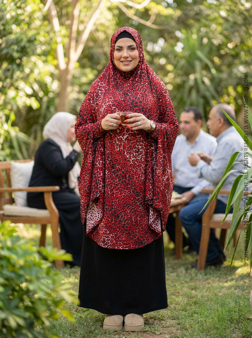 خمار سعودي مشجر  - KHM1513