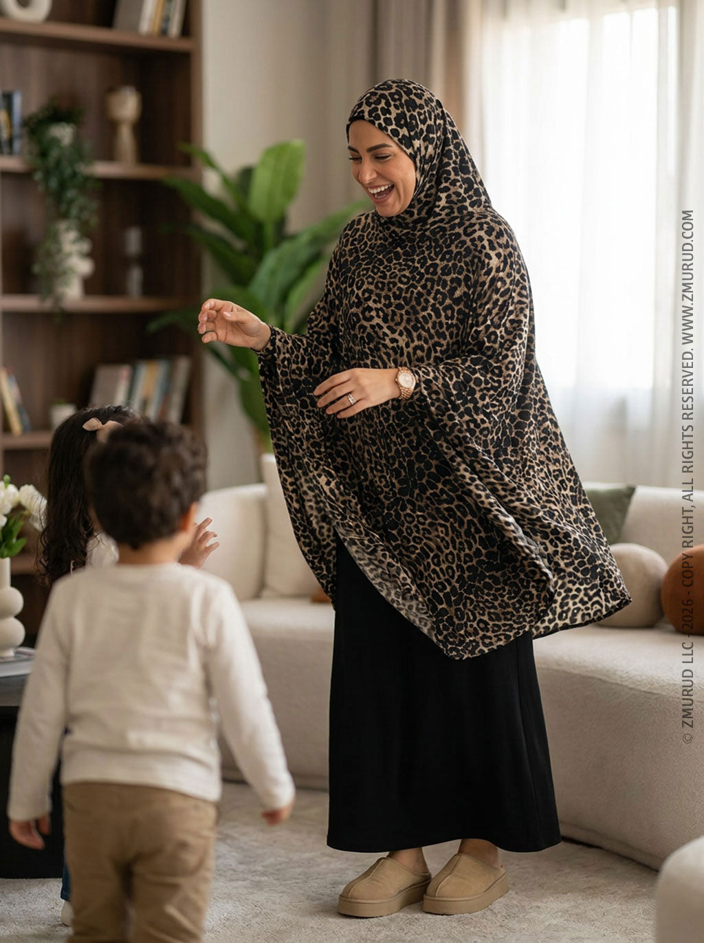 خمار سعودي مشجر  - KHM1520