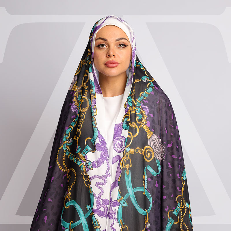 طرحة شيفون ديجيتال ٢متر *٧٠سم - SC8020