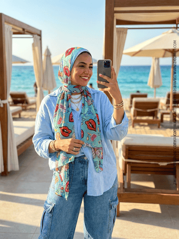 طرحة شيفون ديجيتال ٢متر *٧٠سم - SC8031