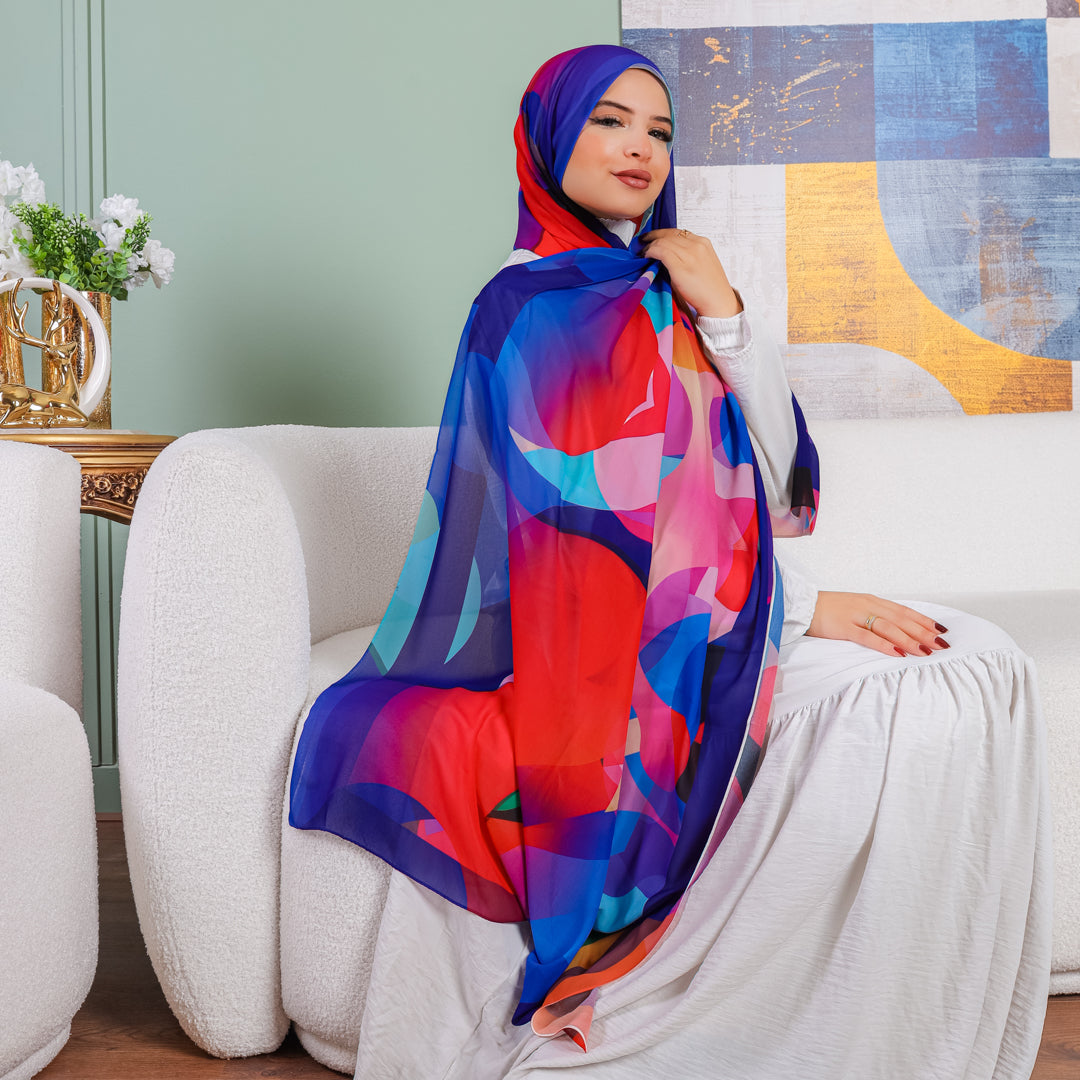 طرحة شيفون ديجيتال ٢متر- SC8044