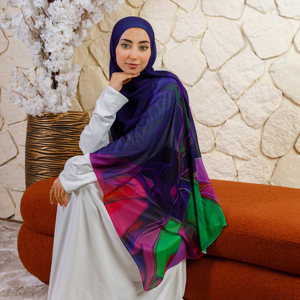 طرحة شيفون ديجيتال٢متر - SC8063