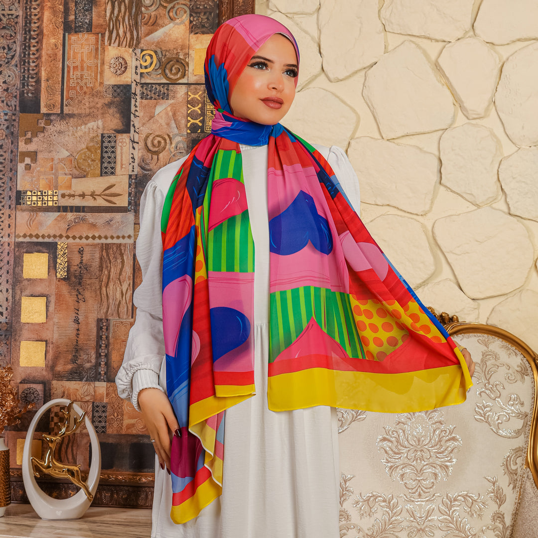 طرحة شيفون ديجيتال ٢متر - SC8065