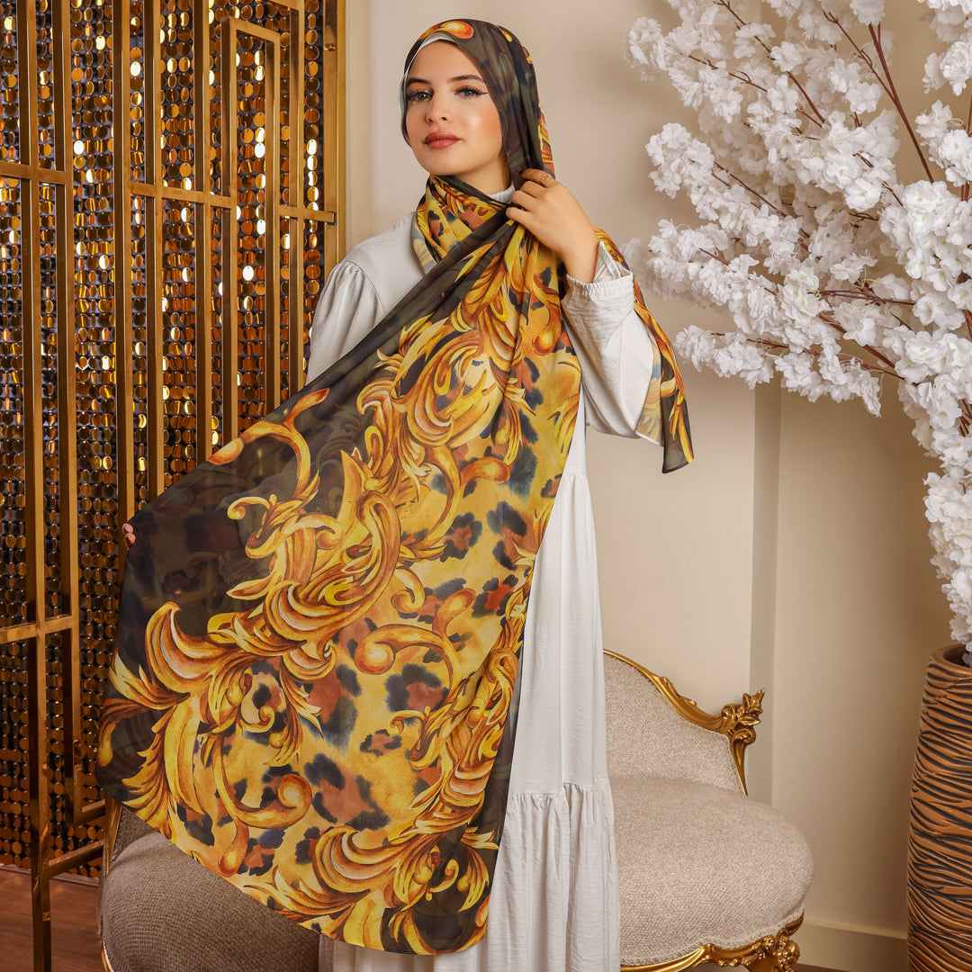 طرحة شيفون ديجيتال ٢متر- SC8075