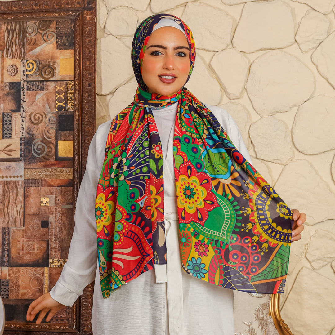 طرحة شيفون ديجيتال ٢متر- SC8089