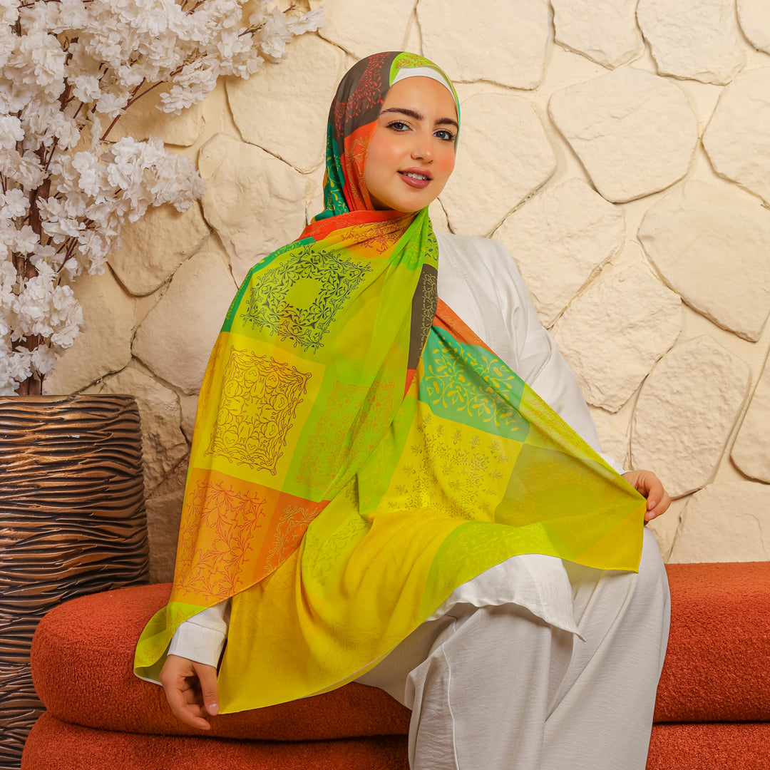 طرحة شيفون ديجيتال ٢متر- SC8090