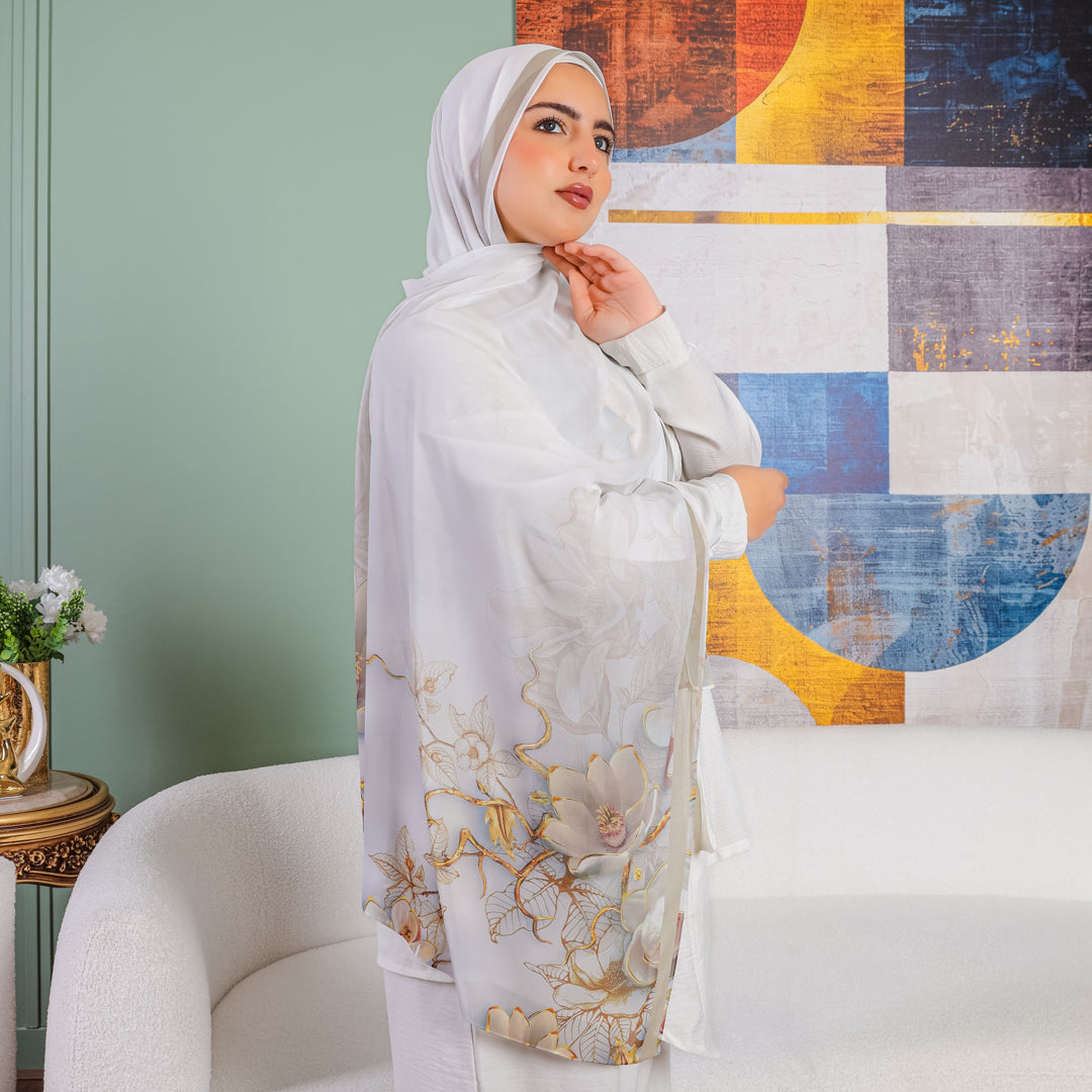 طرحة شيفون ديجيتال ٢متر *٧٠سم - SC8099