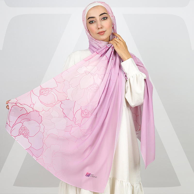 طرحة شيفون ديجيتال ٢متر- SC8128