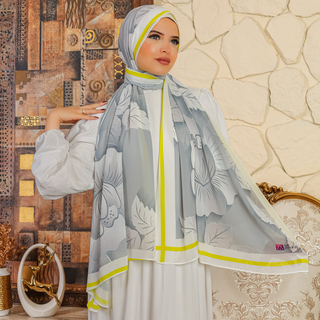 طرحة شيفون ديجيتال ٢متر- SC8129