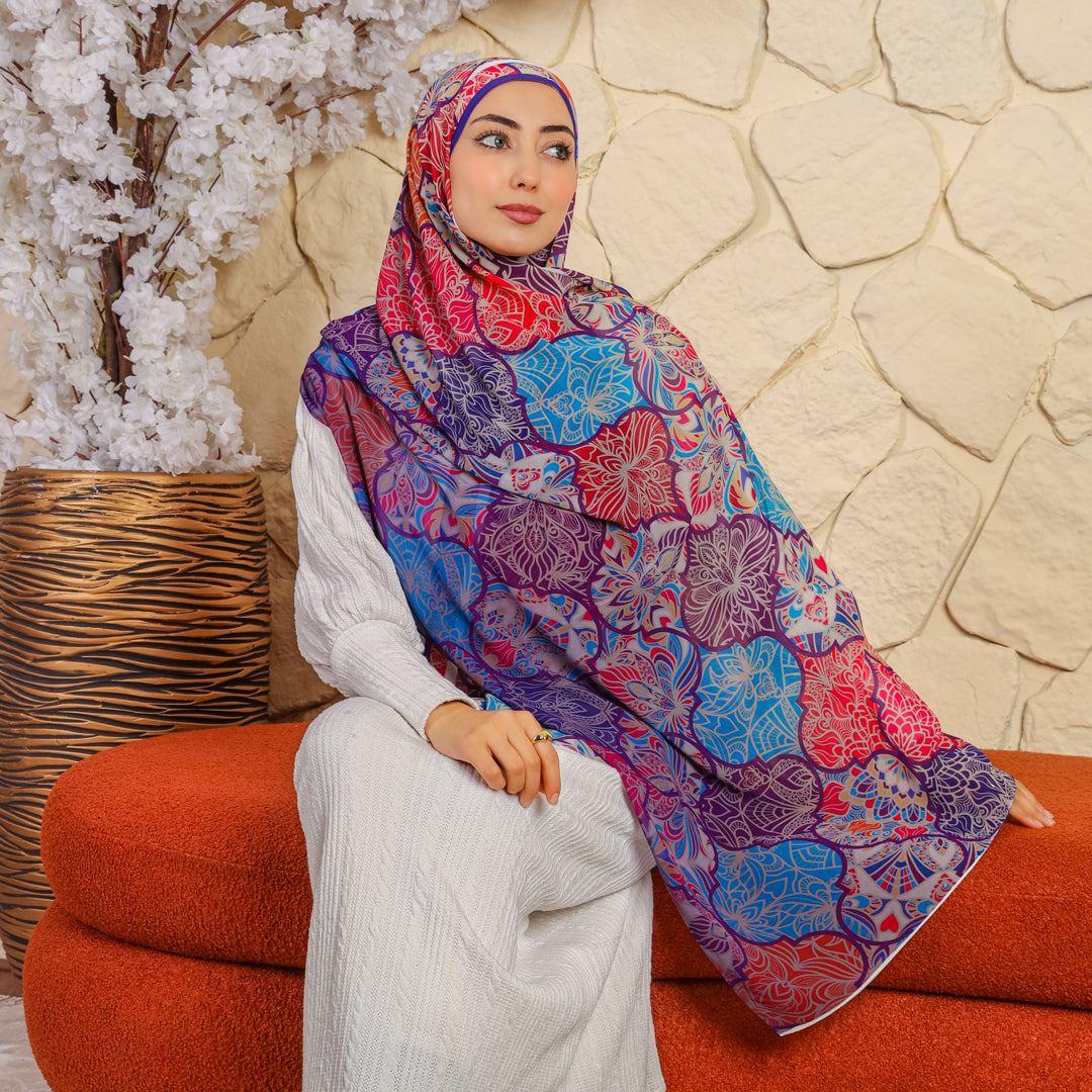 طرحة شيفون ديجيتال ٢متر- SC8135