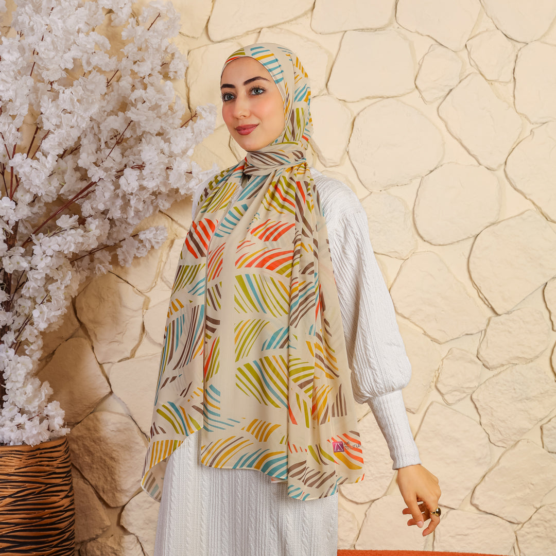 طرحة شيفون ديجيتال ٢متر- SC8144