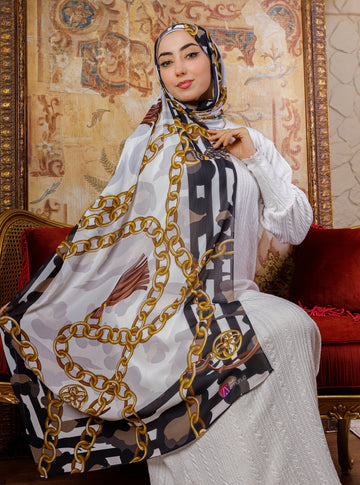 طرحة شيفون ديجيتال ٢متر *٧٠سم - SC8159