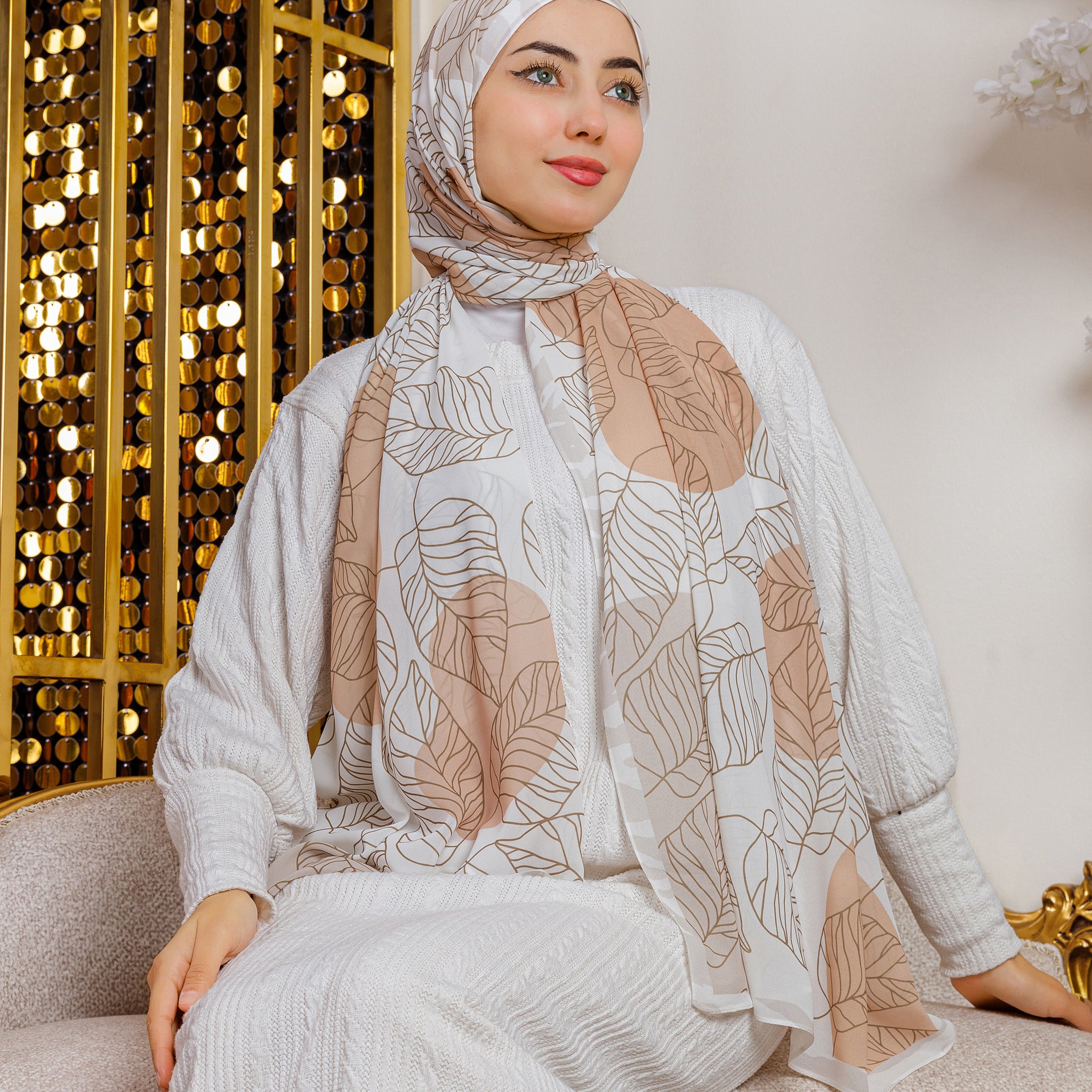 طرحة شيفون ديجيتال ٢متر *٧٠سم - SC8161