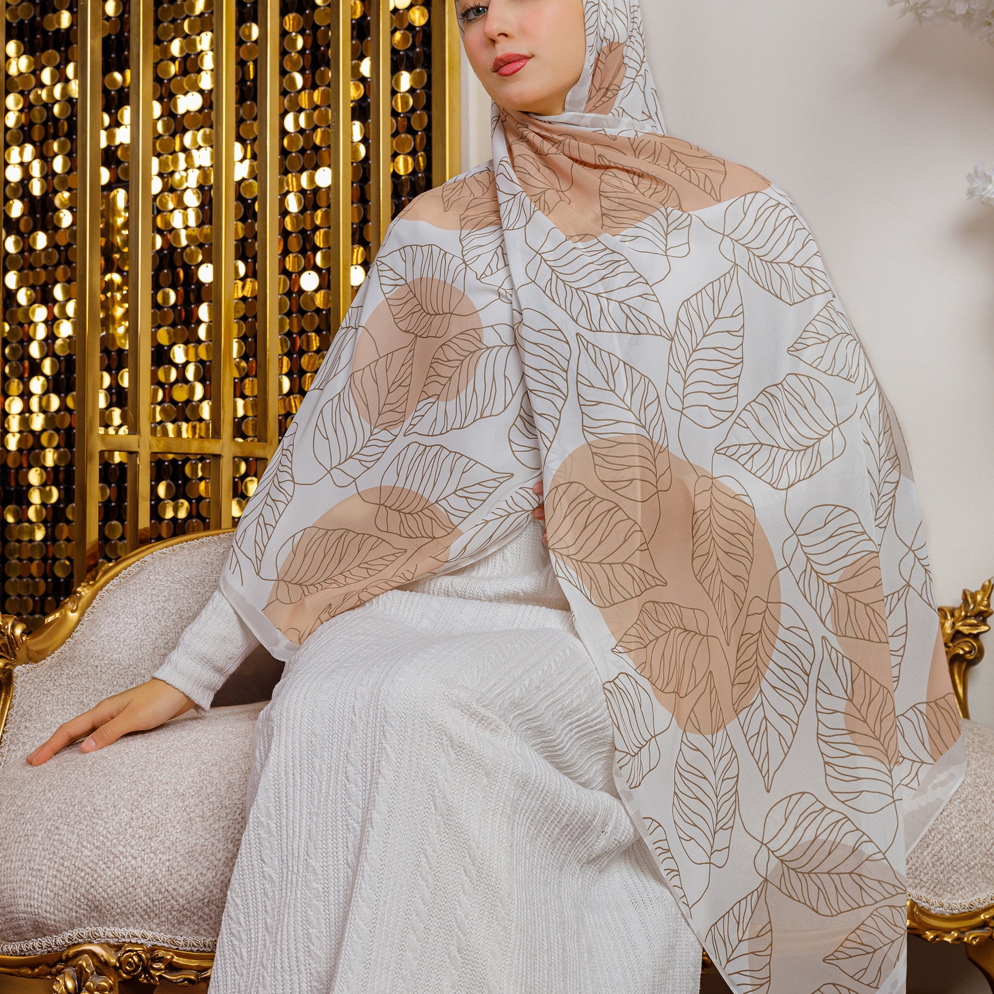 طرحة شيفون ديجيتال ٢متر *٧٠سم - SC8161