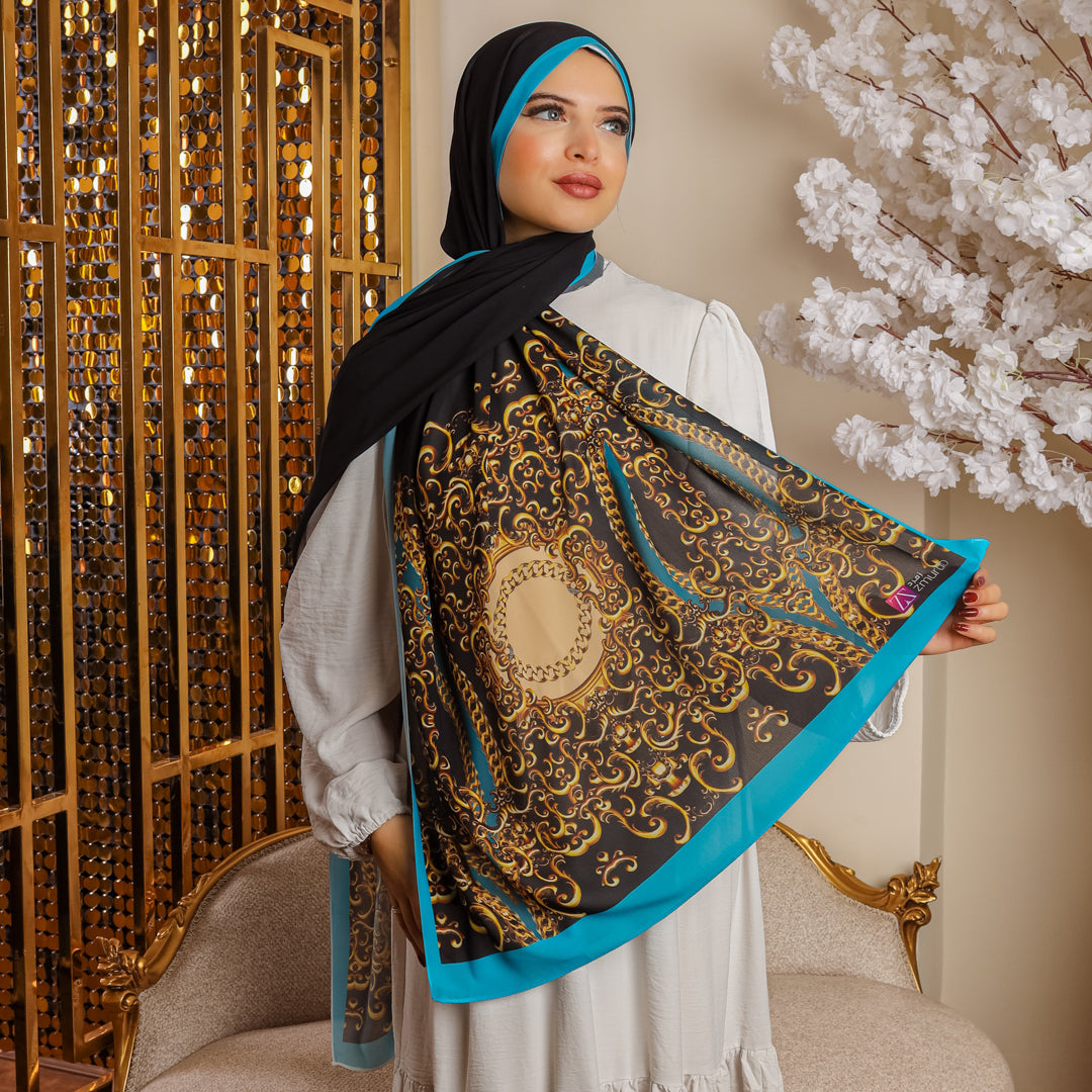 طرحة شيفون ديجيتال ٢متر *٧٠سم - SC8183