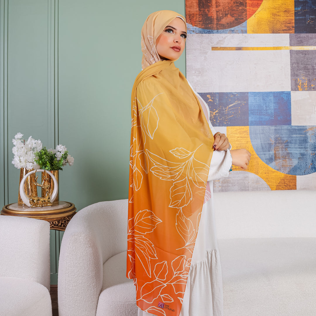 طرحة شيفون ديجيتال ٢متر- SC8184