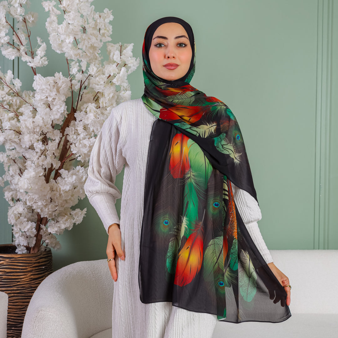 طرحة شيفون ديجيتال ٢متر *٧٠سم- SC8186