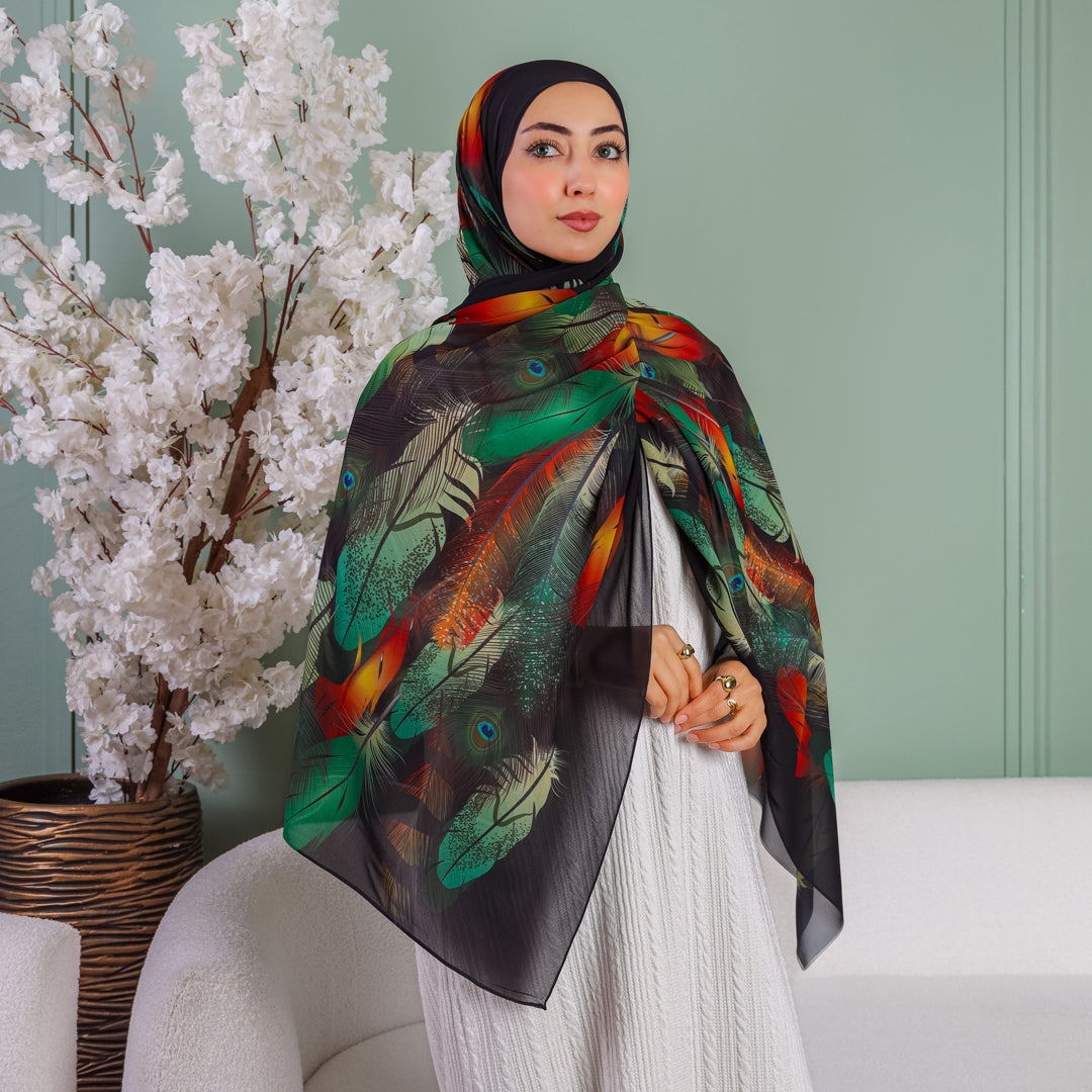 طرحة شيفون ديجيتال ٢متر *٧٠سم- SC8186