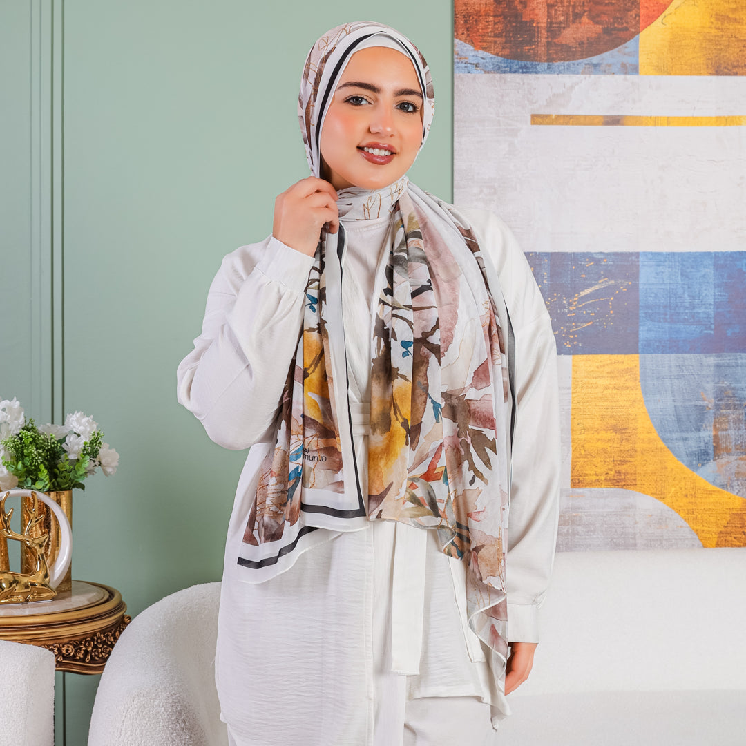 طرحة شيفون ديجيتال ٢متر *٧٠سم - SC8206